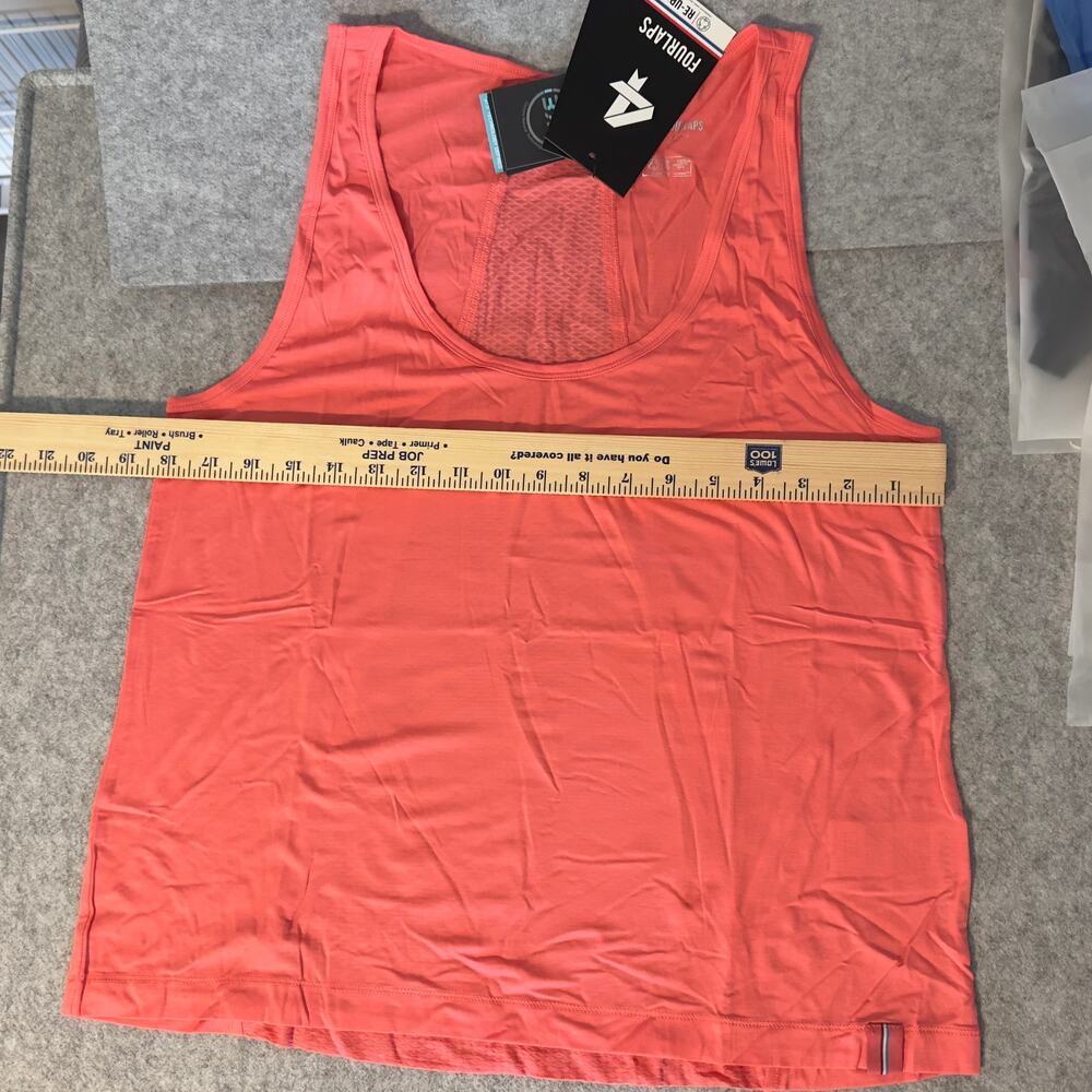 NWT Athleisure Yoga Mesh Panel Tank Top Coral Small 1001